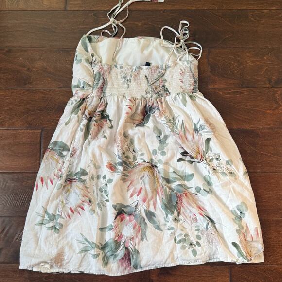 Express Women’s Dress L Floral Print Summer Sundress Sleeveless Smocked Back - Picture 8 of 10